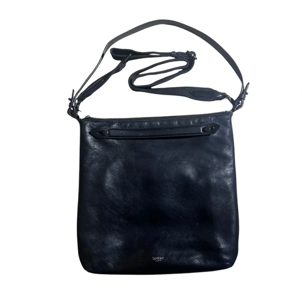 BOTKIER Warren leather women's shoulder hobo crossbody‎ bag  Black